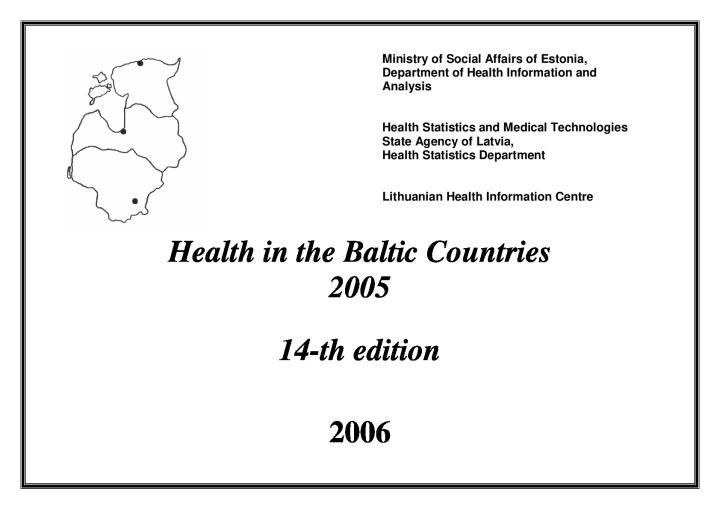 Health in the Baltic Countries. 2005