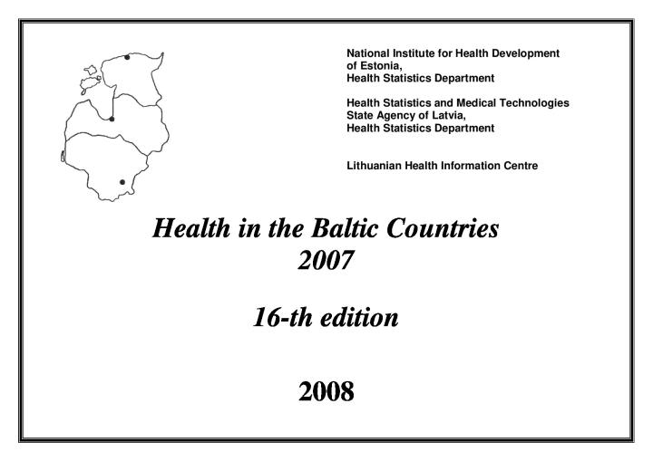 Health in the Baltic Countries. 2007