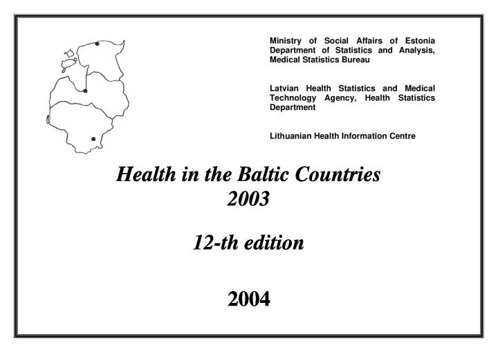 Health in the Baltic Countries. 2003