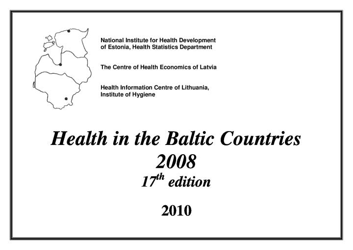 Health in the Baltic Countries. 2008