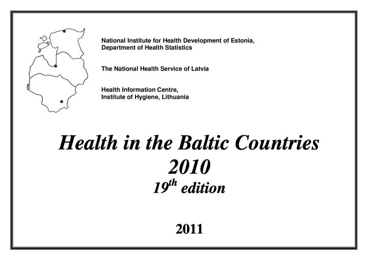Health in the Baltic Countries. 2010