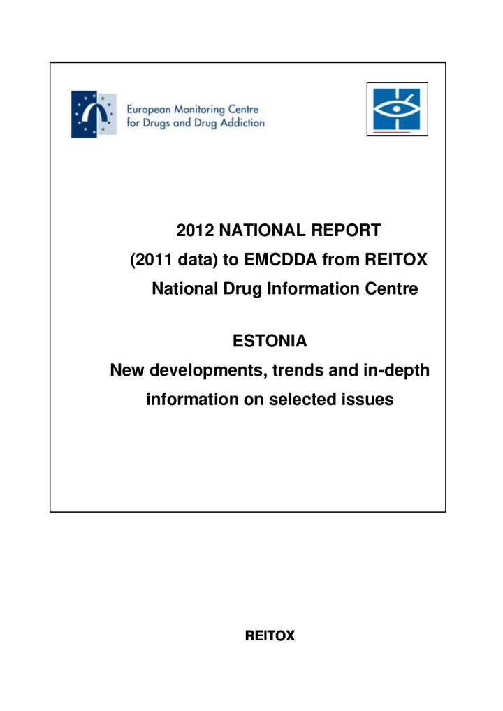 Report on drug situation in Estonia 2012 (2011 data)