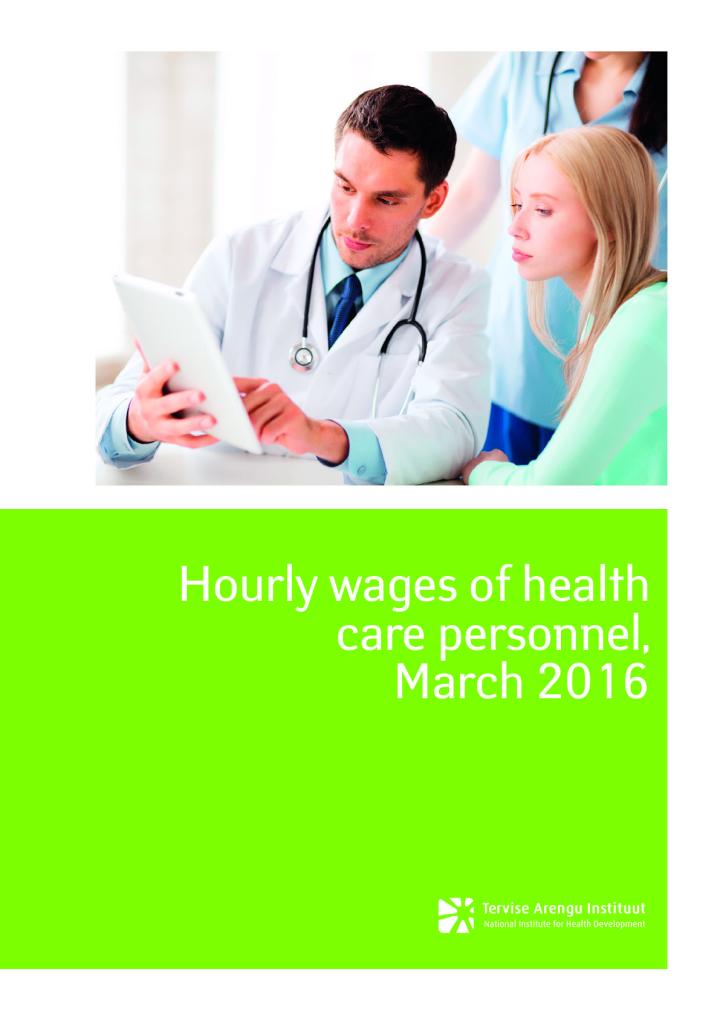 Hourly wages of health care personnel, March 2016