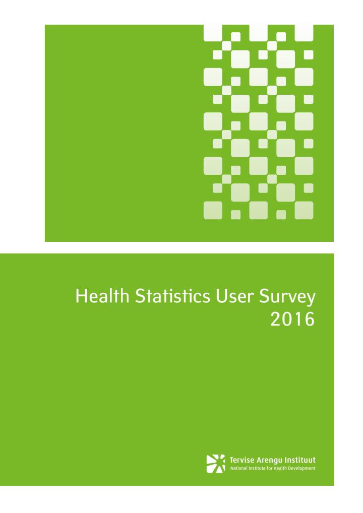 Health Statistics User Survey 2016