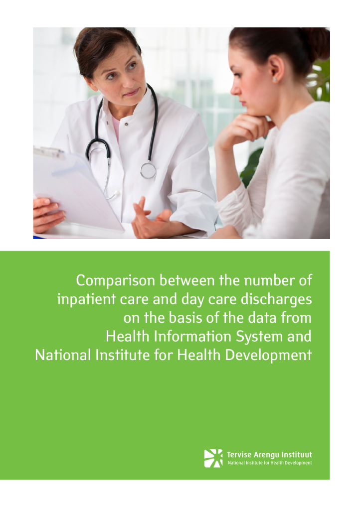 Comparison between the number of inpatient care and day care discharges on the basis of the data from Health Information System and National Institute for Health Development