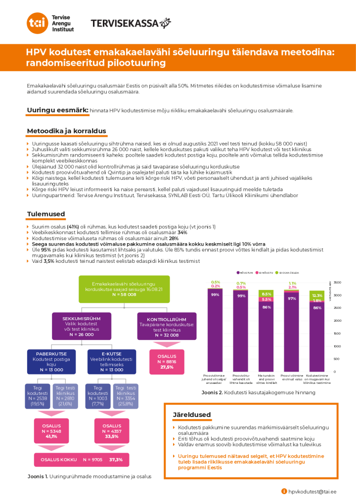 HPV kodutestimise pilootuuringu tulemuste lühikokkuvõte.pdf